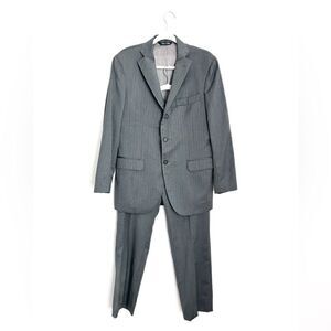 Domenico Vacca Grey 100% wool pinstripe pant Suit